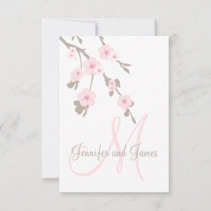 Réponse pour invitation de mariage aux fleurs de c