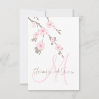 Réponse pour invitation de mariage aux fleurs de c
