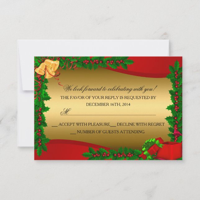 Réponse pour la fête de Noël aux feuilles de houx  (Devant)