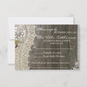 Réponse pour la réception de mariage Rustic Lace B
