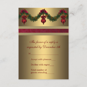 Réponse pour la soirée de Noël rouge et or