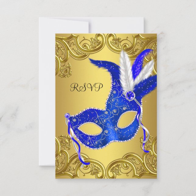 Réponse pour la soirée masquée Bleu et Or (Devant)
