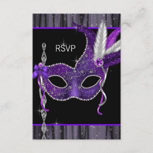 Réponse pour la soirée masquée noir blanc violet
