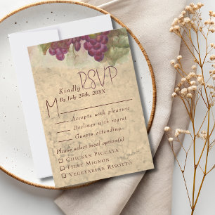 Réponse pour le choix de repas de mariage au vigno