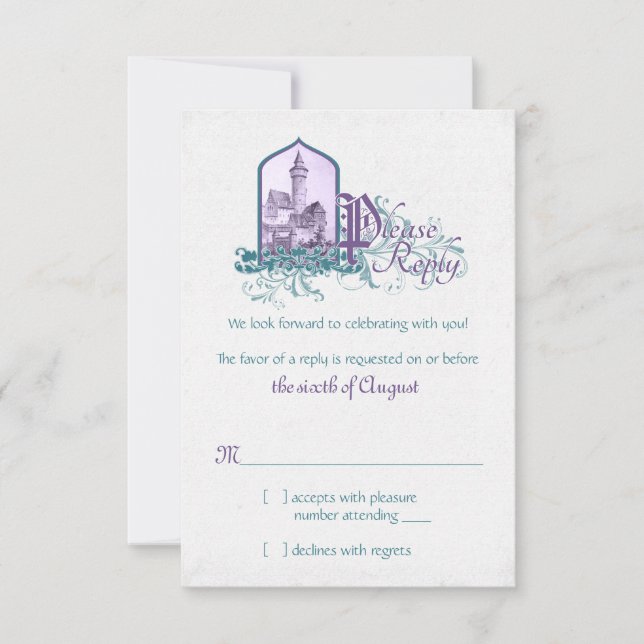 Réponse pour le Mariage au Château de Conte de Fée (Devant)