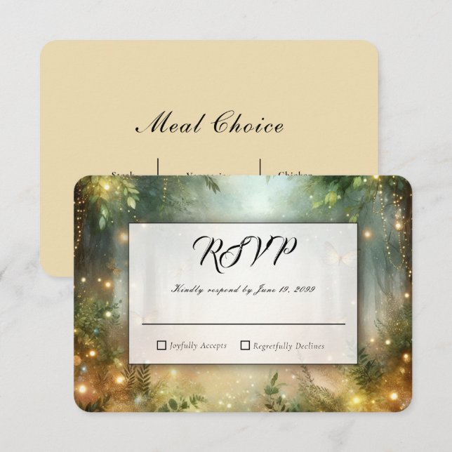 Réponse pour le mariage Magie de la Prairie de la  (Devant / Derrière)