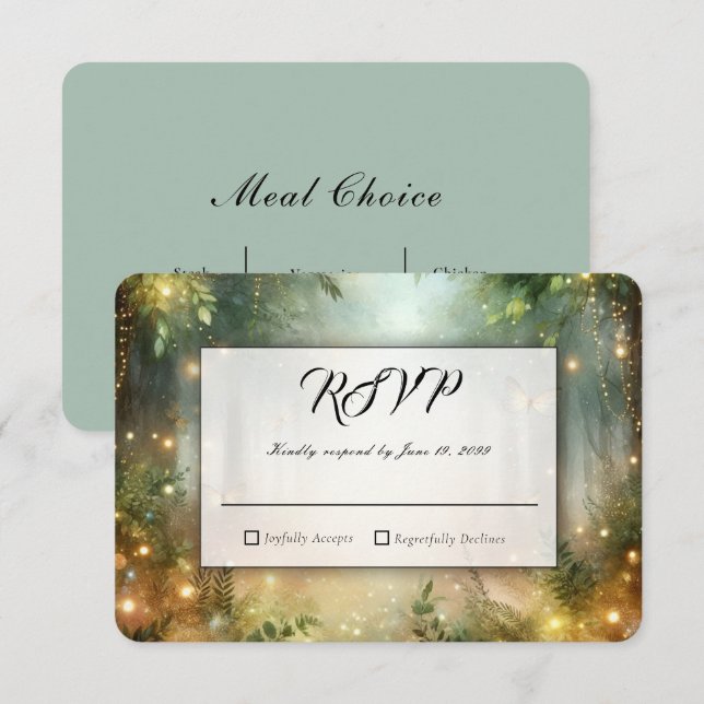 Réponse pour le mariage Magie de la Prairie de la  (Devant / Derrière)