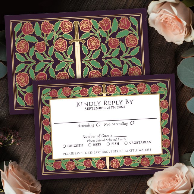 Réponse pour le mariage royal avec épée florale en (Créateur téléchargé)