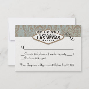 Réponse pour mariage à Las Vegas avec motif floral