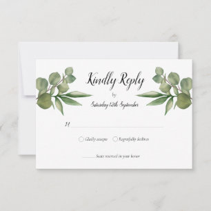 Réponse pour mariage avec verdure d'eucalyptus de