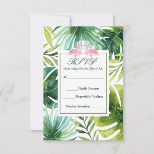 Réponse pour mariage d'été aux feuilles tropicales