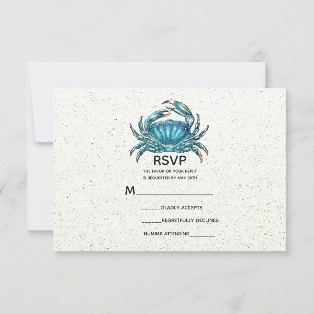 Réponse pour mariage étoile de mer crabe bleu plag (Devant)