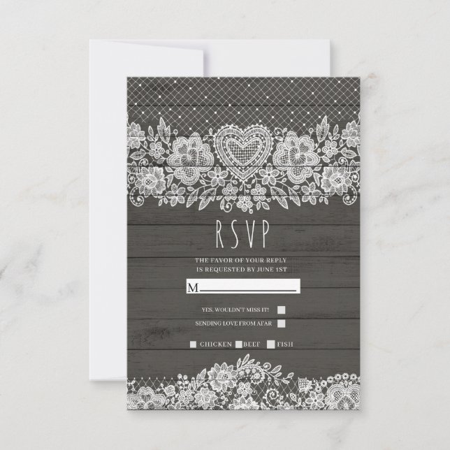 Réponse pour mariage rustique en bois blanc avec d (Devant)