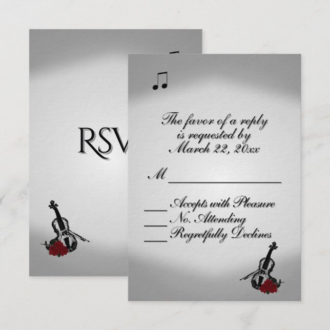 Réponse pour Musique de Violon de Mariage (Devant / Derrière)