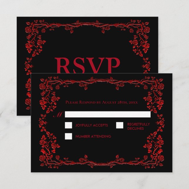 Réponse pour un mariage alternatif Dark Gothic Hal (Devant / Derrière)
