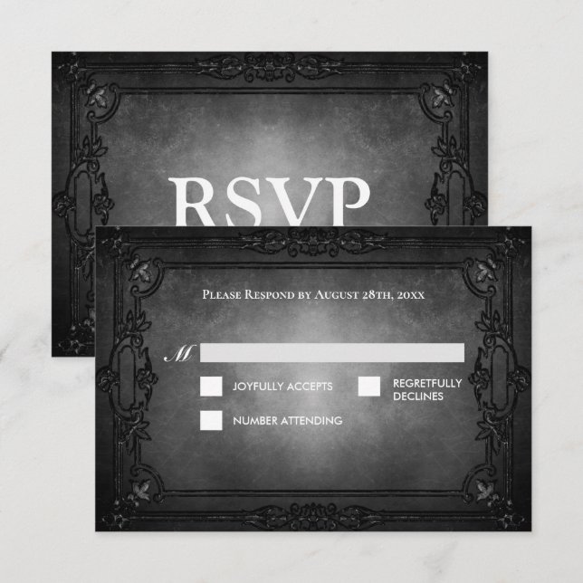 Réponse pour un mariage alternatif Dark Gothic Hal (Devant / Derrière)