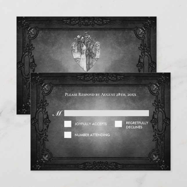 Réponse pour un mariage alternatif Halloween gothi (Devant / Derrière)
