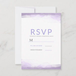 Réponse pour un mariage moderne aquarelle lavande