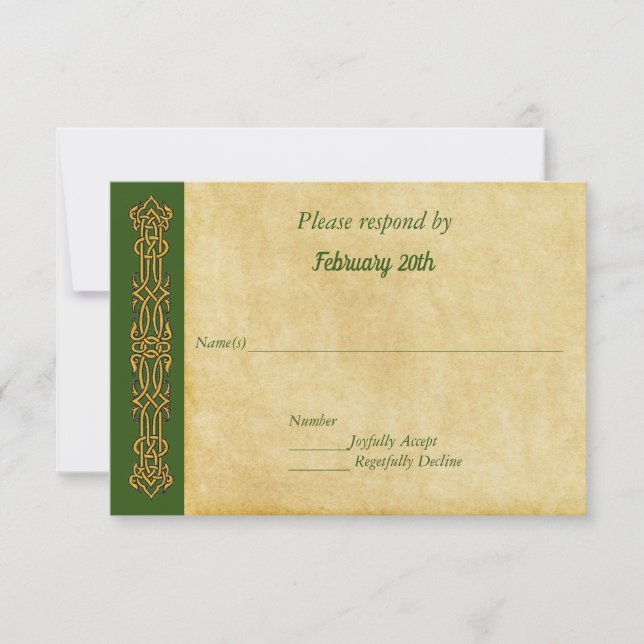 Réponse pour un mariage sur le thème celtique irla (Devant)