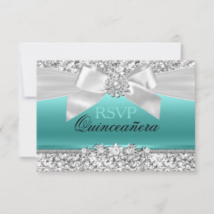 Réponse Quinceanera Arc Ruban Paillettes et Bijou