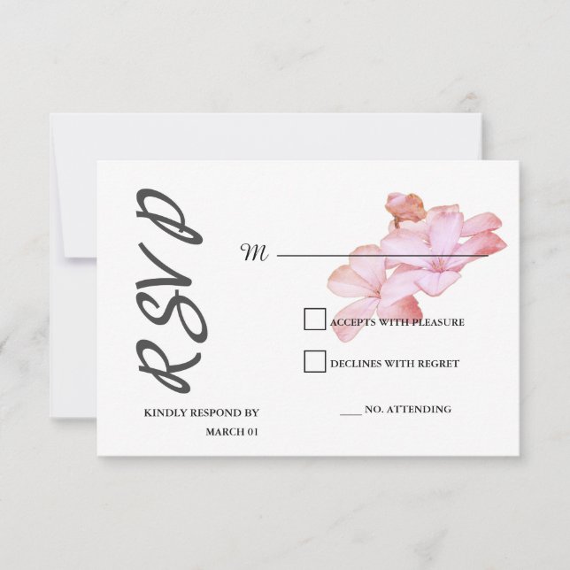 Réponse Répondre Moderne Plaine Minimaliste Fleur (Devant)