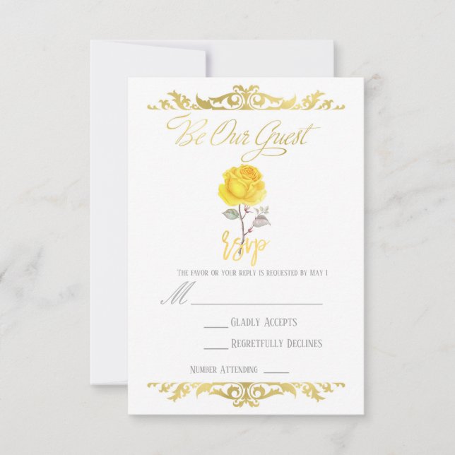 Réponse RSVP à l'événement de la fête Rose Jaune & (Devant)