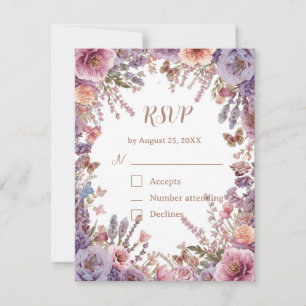 Réponse RSVP avec code QR pour la Lavande Rose Sau