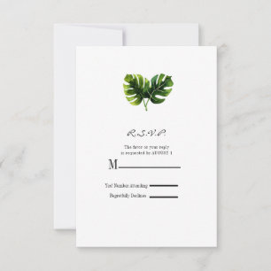 Réponse RSVP de mariage aux feuilles de palmiers t