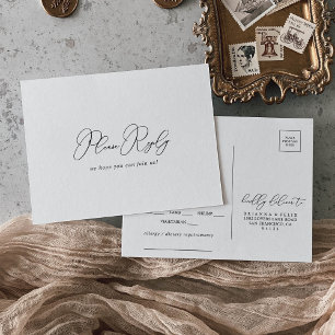 Réponse RSVP de menu minimaliste chic élégant