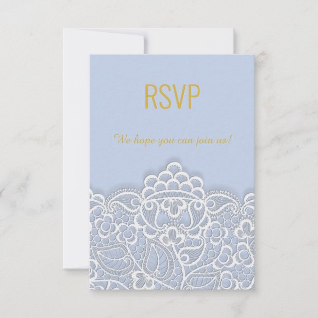 Réponse RSVP élégante bleu pastel pour tout événem (Devant)