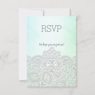 Réponse RSVP élégante tout événement bleu vert