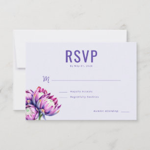 Réponse RSVP Fleur de Lavande Élégante