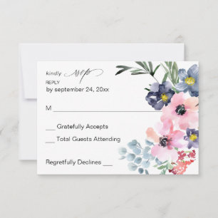 Réponse RSVP Fleurs d'été sans repas