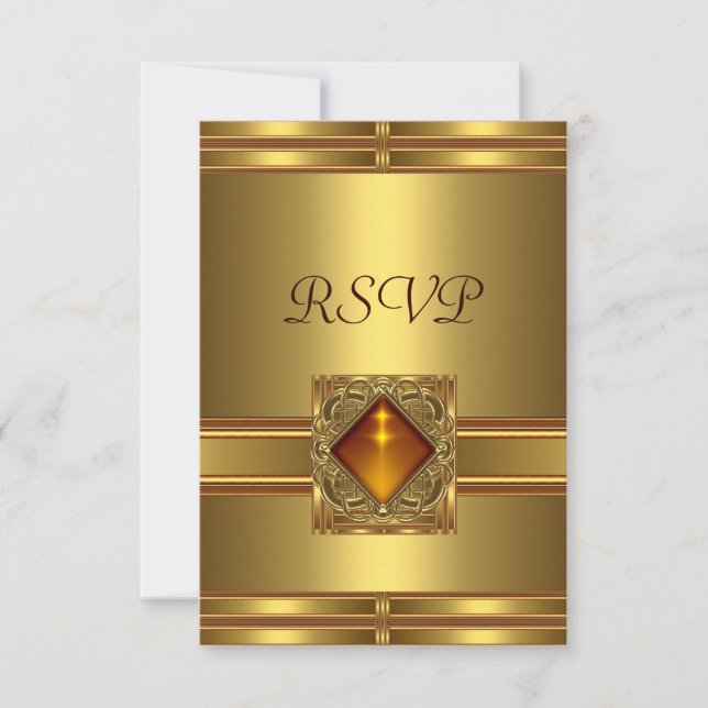 Réponse RSVP Gold on Gold (Devant)