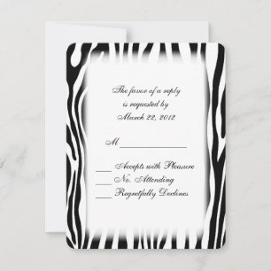 Réponse RSVP Impression Zèbre
