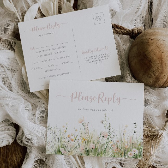 Réponse RSVP pour le menu Bohème Fleurie  (Créateur téléchargé)