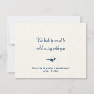 Réponse RSVP pour l'enceinte de mariage coquille d