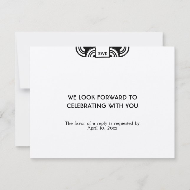 Réponse RSVP pour l'enclosure de mariage en feutri (Devant)