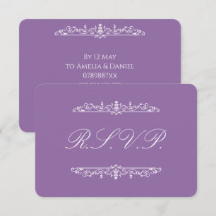 Réponse RSVP Régence Violet