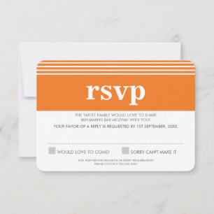 RÉPONSE RSVP RÉPONDRE en gras simple orange