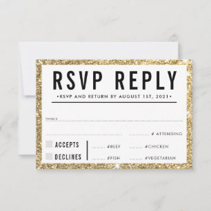 RÉPONSE RSVP RÉPONSE parties scintillant or modern