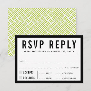 RÉPONSE RSVP RÉPONSE simple moderne gras chaux noi
