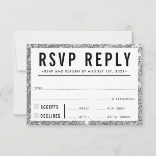 RÉPONSE RSVP RÉPONSE simple parties scintillant mo