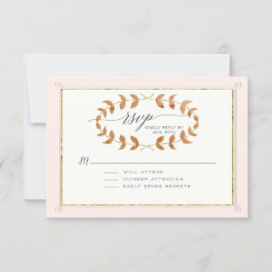 Réponse RSVP Rose de cuivre Gold Laurel Feuille Wr