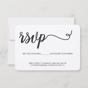 Réponse RSVP rustique sans envoyer de siège réserv