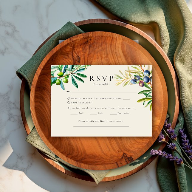 Réponse Simple Menu Méditerranéen Branche d'Olivie (Créateur téléchargé)
