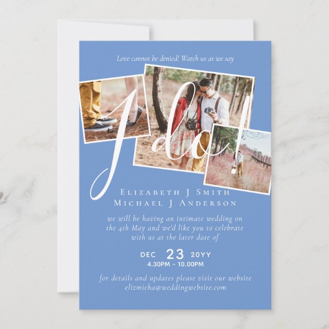 Report du mariage Changement de date Réception (Devant)