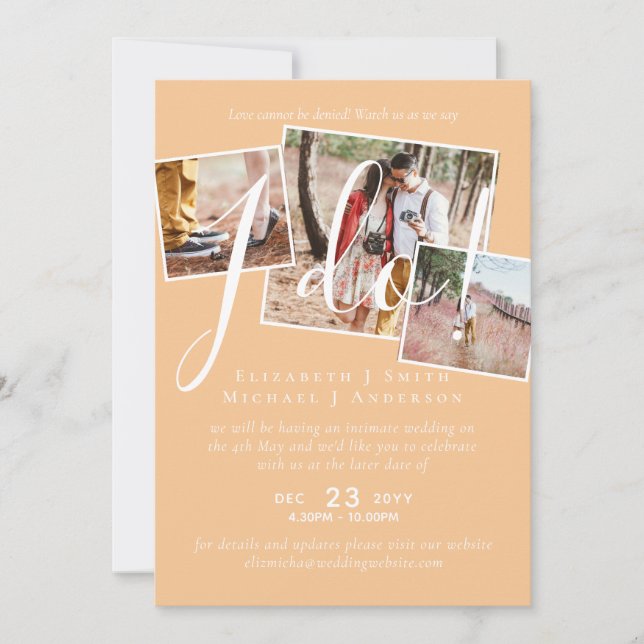 Report mariage Changement de date Réception (Devant)