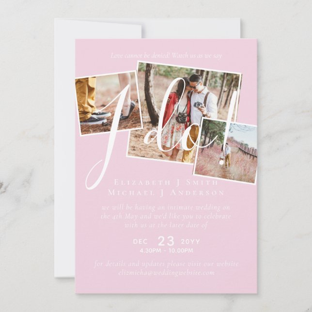 Report mariage Changement de date Réception (Devant)