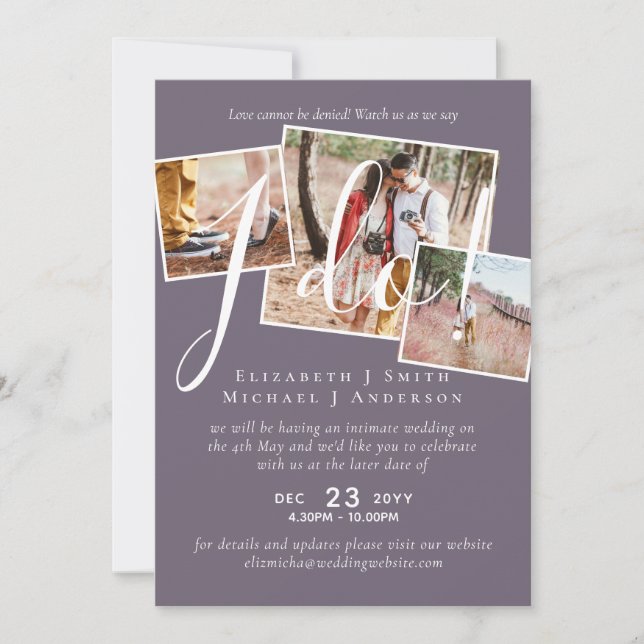 Report mariage Changement de date Réception (Devant)